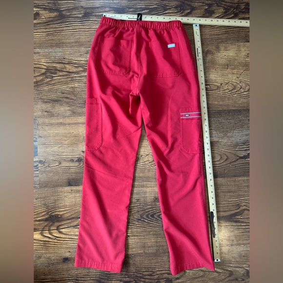 Figs Technical Collection Set  Medium Pants Top Coral Pink Hibiscus - Picture 5 of 6